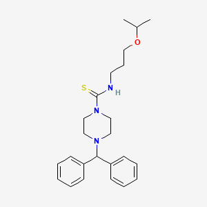 4-(diphenylmethyl)-N-(3-isopropoxypropyl)-1-piperazinecarbothioamide