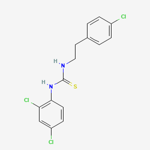 molecular formula C15H13Cl3N2S B4135977 N-[2-(4-chlorophenyl)ethyl]-N'-(2,4-dichlorophenyl)thiourea 