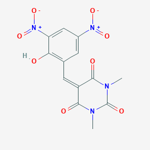 5-(2-hydroxy-3,5-dinitrobenzylidene)-1,3-dimethylpyrimidine-2,4,6(1H,3H,5H)-trione