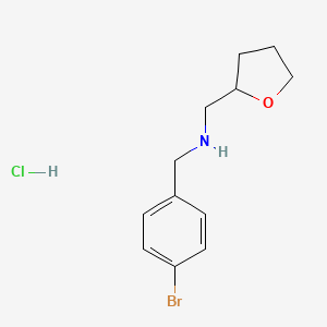 molecular formula C12H17BrClNO B4135985 (4-bromobenzyl)(tetrahydro-2-furanylmethyl)amine hydrochloride 