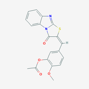 2-methoxy-5-[(3-oxo[1,3]thiazolo[3,2-a]benzimidazol-2(3H)-ylidene)methyl]phenyl acetate