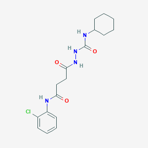 molecular formula C17H23ClN4O3 B4136004 2-{4-[(2-chlorophenyl)amino]-4-oxobutanoyl}-N-cyclohexylhydrazinecarboxamide 