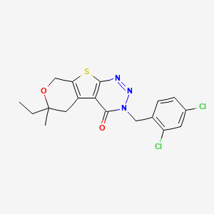 molecular formula C18H17Cl2N3O2S B4136005 3-(2,4-dichlorobenzyl)-6-ethyl-6-methyl-3,5,6,8-tetrahydro-4H-pyrano[4',3':4,5]thieno[2,3-d][1,2,3]triazin-4-one 