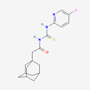 2-(1-adamantyl)-N-{[(5-iodo-2-pyridinyl)amino]carbonothioyl}acetamide