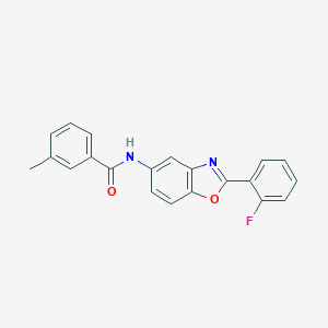 molecular formula C21H15FN2O2 B413605 N-[2-(2-fluorophenyl)-1,3-benzoxazol-5-yl]-3-methylbenzamide 