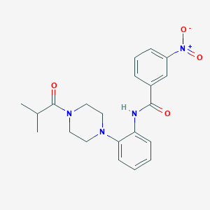 molecular formula C21H24N4O4 B4136056 N-[2-(4-isobutyryl-1-piperazinyl)phenyl]-3-nitrobenzamide 