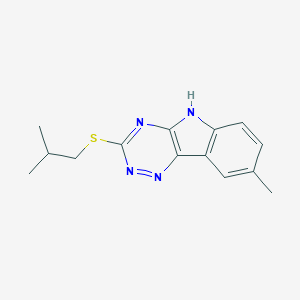 3-(isobutylsulfanyl)-8-methyl-5H-[1,2,4]triazino[5,6-b]indole