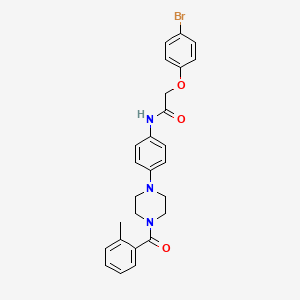 molecular formula C26H26BrN3O3 B4136069 2-(4-bromophenoxy)-N-{4-[4-(2-methylbenzoyl)-1-piperazinyl]phenyl}acetamide 