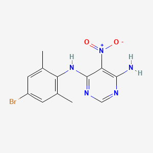molecular formula C12H12BrN5O2 B4136076 N-(4-bromo-2,6-dimethylphenyl)-5-nitro-4,6-pyrimidinediamine 