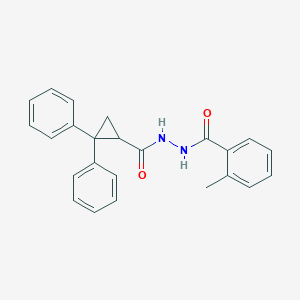 molecular formula C24H22N2O2 B413609 N'-(2-methylbenzoyl)-2,2-diphenylcyclopropanecarbohydrazide 