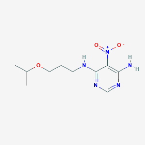 molecular formula C10H17N5O3 B4136108 N-(3-isopropoxypropyl)-5-nitro-4,6-pyrimidinediamine 
