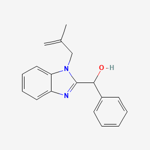 molecular formula C18H18N2O B4136122 [1-(2-methyl-2-propen-1-yl)-1H-benzimidazol-2-yl](phenyl)methanol 