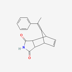 molecular formula C17H15NO2 B4136136 10-(1-phenylethylidene)-4-azatricyclo[5.2.1.0~2,6~]dec-8-ene-3,5-dione 