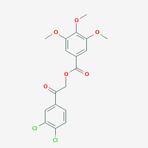 molecular formula C18H16Cl2O6 B413614 2-(3,4-Dichlorophenyl)-2-oxoethyl 3,4,5-trimethoxybenzoate 