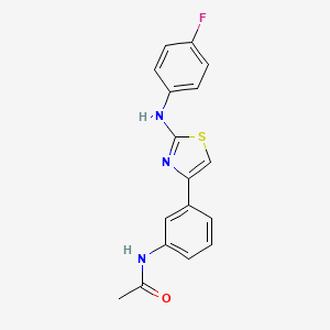 N-(3-{2-[(4-fluorophenyl)amino]-1,3-thiazol-4-yl}phenyl)acetamide