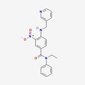 molecular formula C21H20N4O3 B4136156 N-ethyl-3-nitro-N-phenyl-4-[(3-pyridinylmethyl)amino]benzamide 