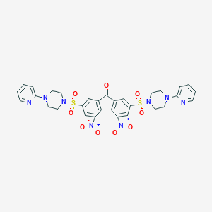 4,5-bisnitro-2,7-bis{[4-(2-pyridinyl)-1-piperazinyl]sulfonyl}-9H-fluoren-9-one