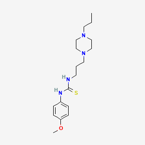 molecular formula C18H30N4OS B4136164 N-(4-methoxyphenyl)-N'-[3-(4-propyl-1-piperazinyl)propyl]thiourea 