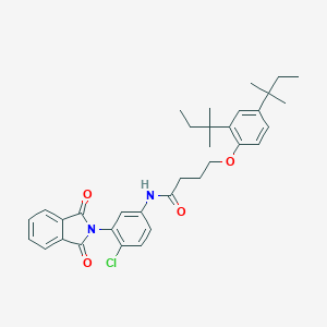 molecular formula C34H39ClN2O4 B413617 N-[4-chloro-3-(1,3-dioxo-1,3-dihydro-2H-isoindol-2-yl)phenyl]-4-(2,4-ditert-pentylphenoxy)butanamide 