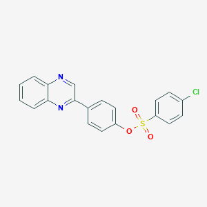 molecular formula C20H13ClN2O3S B413618 4-Chloro-benzenesulfonic acid 4-quinoxalin-2-yl-phenyl ester 