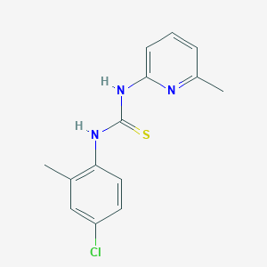 molecular formula C14H14ClN3S B4136186 N-(4-chloro-2-methylphenyl)-N'-(6-methyl-2-pyridinyl)thiourea 