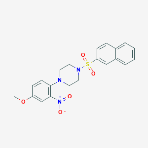 molecular formula C21H21N3O5S B4136211 1-(4-methoxy-2-nitrophenyl)-4-(2-naphthylsulfonyl)piperazine 