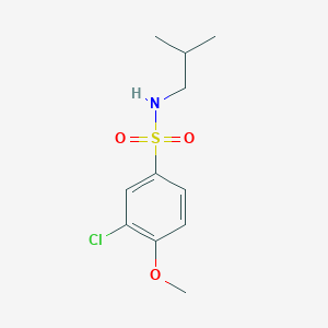 molecular formula C11H16ClNO3S B4136225 3-chloro-N-isobutyl-4-methoxybenzenesulfonamide 