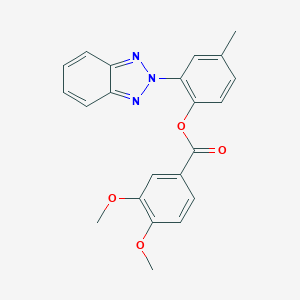 molecular formula C22H19N3O4 B413623 2-(2H-1,2,3-benzotriazol-2-yl)-4-methylphenyl 3,4-dimethoxybenzoate CAS No. 330990-05-1