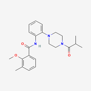 molecular formula C23H29N3O3 B4136233 N-[2-(4-isobutyryl-1-piperazinyl)phenyl]-2-methoxy-3-methylbenzamide 
