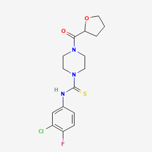 molecular formula C16H19ClFN3O2S B4136234 N-(3-chloro-4-fluorophenyl)-4-(tetrahydro-2-furanylcarbonyl)-1-piperazinecarbothioamide 