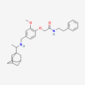 molecular formula C30H40N2O3 B4136262 2-[4-({[1-(1-adamantyl)ethyl]amino}methyl)-2-methoxyphenoxy]-N-(2-phenylethyl)acetamide 