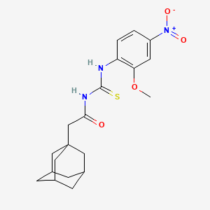 molecular formula C20H25N3O4S B4136294 2-(1-adamantyl)-N-{[(2-methoxy-4-nitrophenyl)amino]carbonothioyl}acetamide 