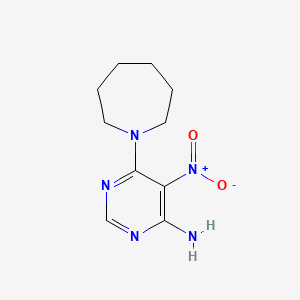 6-(1-azepanyl)-5-nitro-4-pyrimidinamine