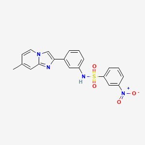 N-[3-(7-methylimidazo[1,2-a]pyridin-2-yl)phenyl]-3-nitrobenzenesulfonamide