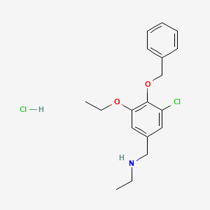 molecular formula C18H23Cl2NO2 B4136366 N-[4-(benzyloxy)-3-chloro-5-ethoxybenzyl]ethanamine hydrochloride 