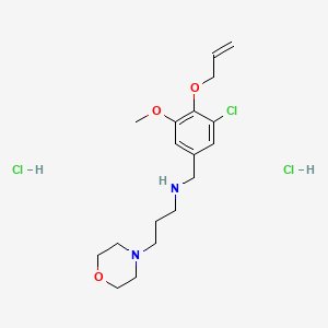 molecular formula C18H29Cl3N2O3 B4136385 N-[4-(allyloxy)-3-chloro-5-methoxybenzyl]-3-(4-morpholinyl)-1-propanamine dihydrochloride 