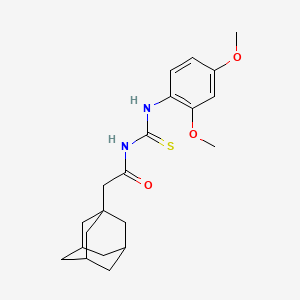 molecular formula C21H28N2O3S B4136413 2-(1-adamantyl)-N-{[(2,4-dimethoxyphenyl)amino]carbonothioyl}acetamide 