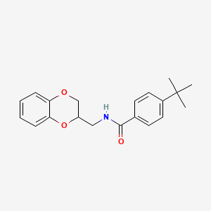 molecular formula C20H23NO3 B4136428 4-tert-butyl-N-(2,3-dihydro-1,4-benzodioxin-2-ylmethyl)benzamide 