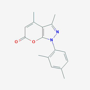 molecular formula C16H16N2O2 B413643 1-(2,4-dimethylphenyl)-3,4-dimethylpyrano[2,3-c]pyrazol-6(1H)-one 