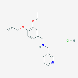 molecular formula C18H23ClN2O2 B4136484 [4-(allyloxy)-3-ethoxybenzyl](3-pyridinylmethyl)amine hydrochloride 