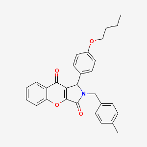 molecular formula C29H27NO4 B4136497 1-(4-butoxyphenyl)-2-(4-methylbenzyl)-1,2-dihydrochromeno[2,3-c]pyrrole-3,9-dione 