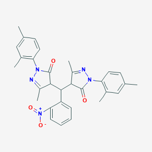 2-(2,4-dimethylphenyl)-4-([1-(2,4-dimethylphenyl)-3-methyl-5-oxo-4,5-dihydro-1H-pyrazol-4-yl]{2-nitrophenyl}methyl)-5-methyl-2,4-dihydro-3H-pyrazol-3-one