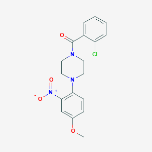 molecular formula C18H18ClN3O4 B4136527 1-(2-chlorobenzoyl)-4-(4-methoxy-2-nitrophenyl)piperazine 