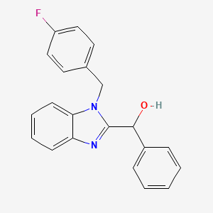 molecular formula C21H17FN2O B4136548 [1-(4-fluorobenzyl)-1H-benzimidazol-2-yl](phenyl)methanol 