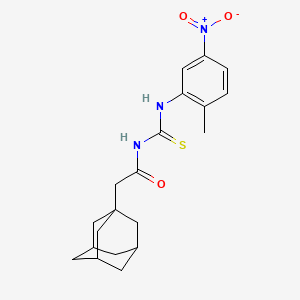 molecular formula C20H25N3O3S B4136581 2-(1-adamantyl)-N-{[(2-methyl-5-nitrophenyl)amino]carbonothioyl}acetamide 