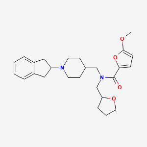 molecular formula C26H34N2O4 B4136627 N-{[1-(2,3-dihydro-1H-inden-2-yl)-4-piperidinyl]methyl}-5-methoxy-N-(tetrahydro-2-furanylmethyl)-2-furamide 