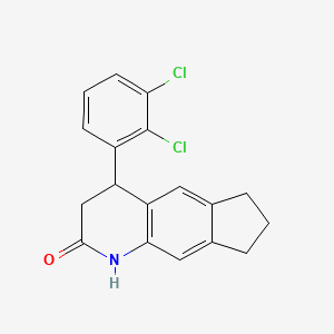 molecular formula C18H15Cl2NO B4136631 4-(2,3-dichlorophenyl)-1,3,4,6,7,8-hexahydro-2H-cyclopenta[g]quinolin-2-one 