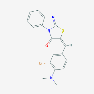 molecular formula C18H14BrN3OS B413664 2-[3-bromo-4-(dimethylamino)benzylidene][1,3]thiazolo[3,2-a]benzimidazol-3(2H)-one 