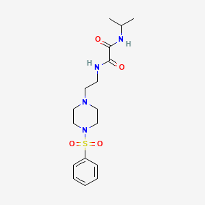 molecular formula C17H26N4O4S B4136650 N-isopropyl-N'-{2-[4-(phenylsulfonyl)-1-piperazinyl]ethyl}ethanediamide 