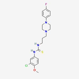 molecular formula C21H26ClFN4OS B4136669 N-(3-chloro-4-methoxyphenyl)-N'-{3-[4-(4-fluorophenyl)-1-piperazinyl]propyl}thiourea 